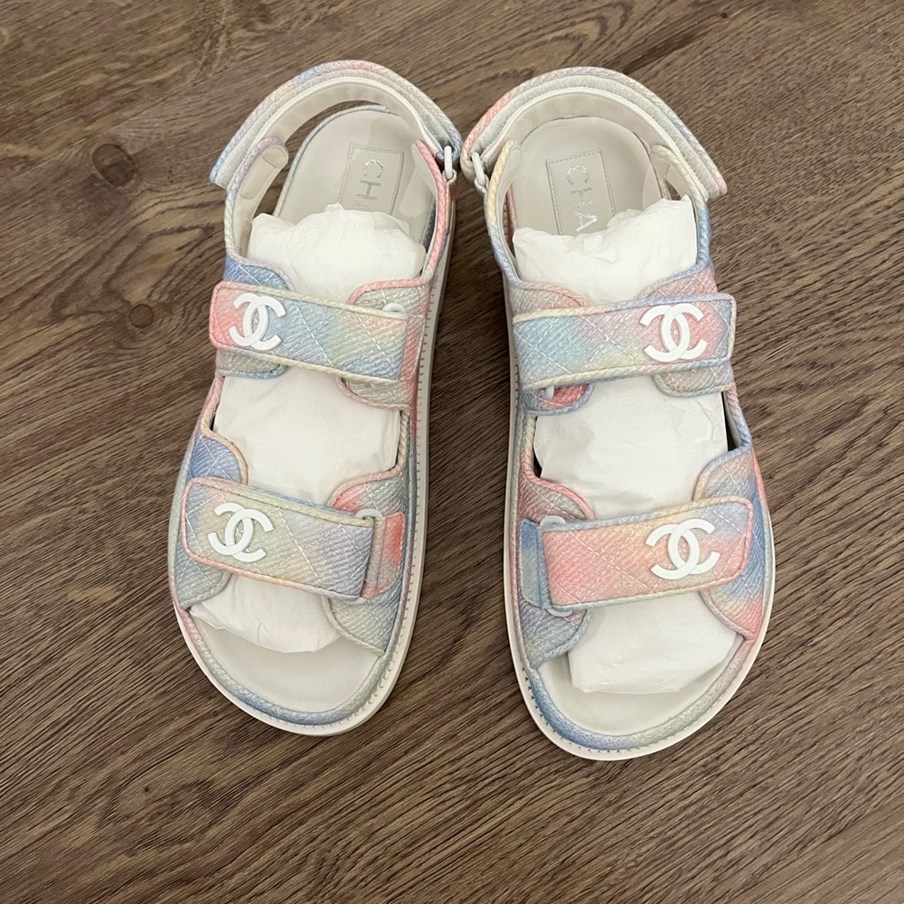 Chanel denim sandals